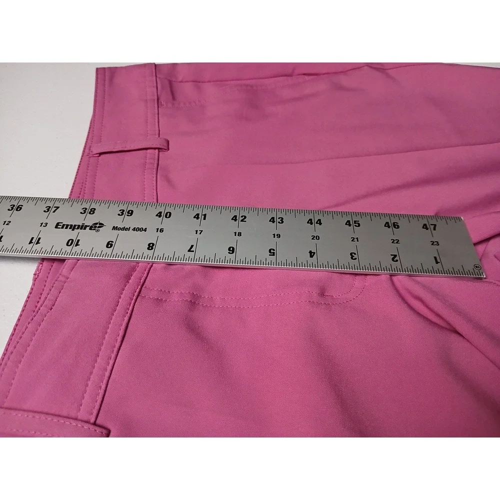 Pebble Beach Dry-Luxe Performance Pink‎ Golf Capri Womens 12 Bermuda Stretch